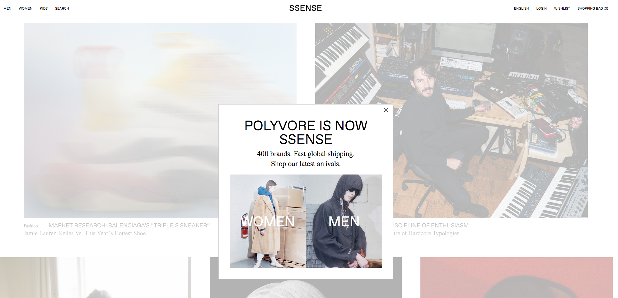 ssense website